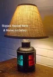 Old Perko Port Starboard Nautical Table Lamp