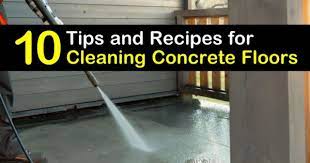 cleaning concrete floors