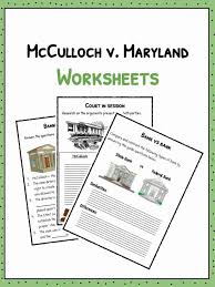 Mcculloch V Maryland Facts Information Worksheets For Kids