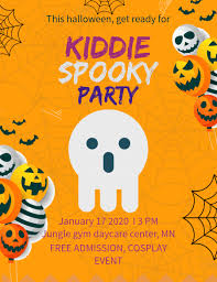 Cute Halloween Kids Party Poster Template Postermywall
