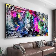 Money Canvas Painting Abstract Poster