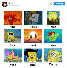 Kh Characters Spongebob Comparison Charts Know Your Meme