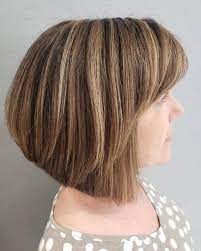 Stacked bob haircuts in particular, with a series of shorter layers in the back and longer pieces around the face, have become one of the most sophisticated and popular short hairstyles among women. Medium Stacked Bob Haircuts With Bangs Novocom Top