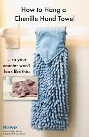 to hang a norwex chenille hand towel