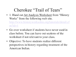 ppt cherokee ldquo trail of tears rdquo powerpoint presentation id  cherokee ldquotrail of tearsrdquo