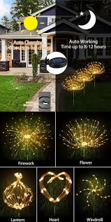 120 lights led solar fireworks light