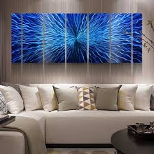 Blue 3d Abstract Metal Oil Paintings