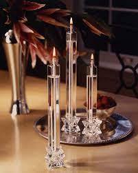 Star Taper Oil Candle Firelight Glass