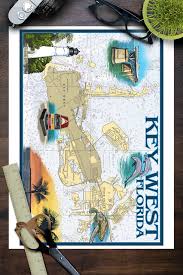 Details About Key West Fl Nautical Chart Lp Artwork Posters Wood Metal Signs