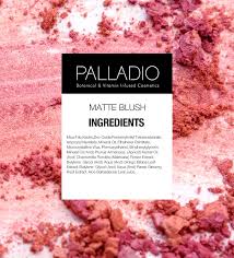 palladio matte blush brushes onto