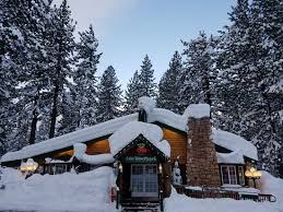 Lake tahoe straddles the california and nevada border, spanning 22 miles from north to south and 12 miles across. Winter Of 2017 Picture Of Lake Tahoe Pizza Co Lake Tahoe California Tripadvisor