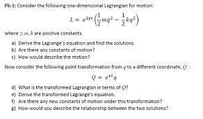 Dimensional Lagrangian For Motion