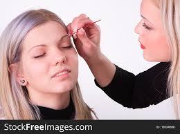 makeup artist at work free stock