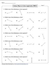 Line bisection test printable : Lines Rays And Line Segments Worksheets