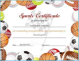 Sports Certificate Template 7201