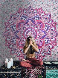 Zrck Purple Mandala Tapestry Bohemian