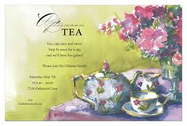 tea party invitation invites for an