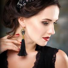 earrings beauty fashion portrait