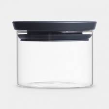 Stackable Glass Jar 0 3 Litre Dark