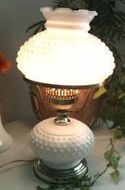 Vintage Milk Glass Lamp 50s Fenton