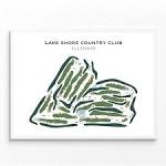 Buy the best printed golf course Lake Shore Country Club, Illinois ...