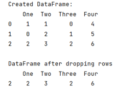 dropping a row in pandas dataframe if