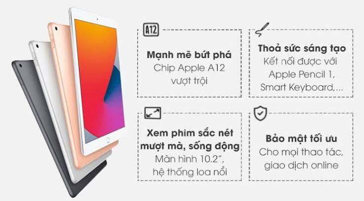 iPad 8 Wifi 128GB (2020) - Cập nhật thông tin, hình ảnh, đánh giá