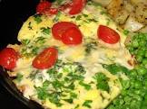 brie  fresh herb  tomato omelet for 2
