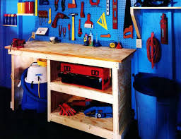 how to build a garage workbench in