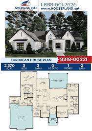 House Plan 8318 00221 European Plan
