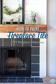 How to paint a brick or stone fireplace and all the tips and tricks that you need to transform the old brickwork of your mantle or fireplace. How To Paint Fireplace Tile Diy Fireplace Makeover A Blossoming Life
