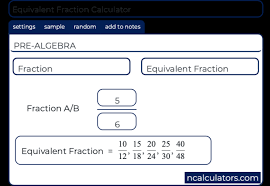Equivalent Fraction Calculator