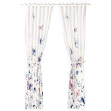 Our children's curtains have lots of options to help give your child's room a more personal look. Sanglarka Curtains With Tie Backs 1 Pair Butterfly White Blue 47x98 Ikea