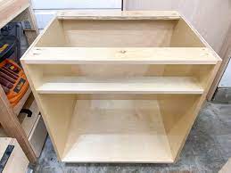 how to build a base cabinet box the