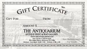 The Antiquarium Antique Print Map Gallery Order Gift Certificates