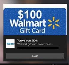 remove 100 walmart gift card pop up