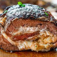 Cheesy Stuffed Flank Steak I Am Homesteader gambar png