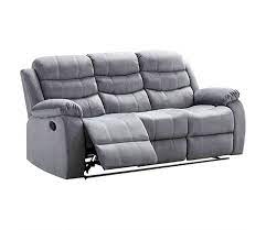 3 Seater Recliner Sofa Grey