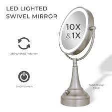 zadro led lighted makeup mirrors w 10x