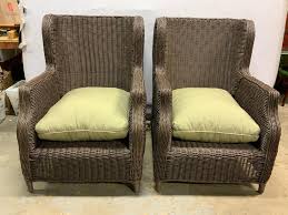 Brown Jordan Rattan Style Reclining Chairs