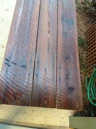 staining rough sawn pine the