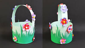 nature flower basket diy paper craft