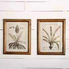 Monochrome Botanical Wall Art Set Of 2