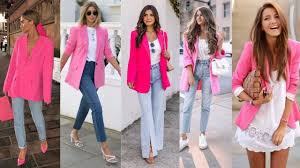 pink blazer like a fashion pro
