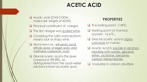 properties and uses of ethanoic acid