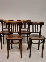 four bentwood bistro chairs by thonet