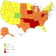 The 7 States Where Obesity Rates Top 35 Percent