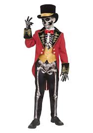 skeletal ringmaster boy s costume