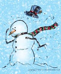 Snowman Cartoon Blustery Storm Cartoon « Cartoon A Day