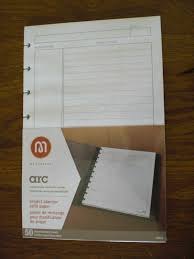 Staples Arc Project Planner Refill Paper Letter 50 Sheets 2 Poly Zip Pockets